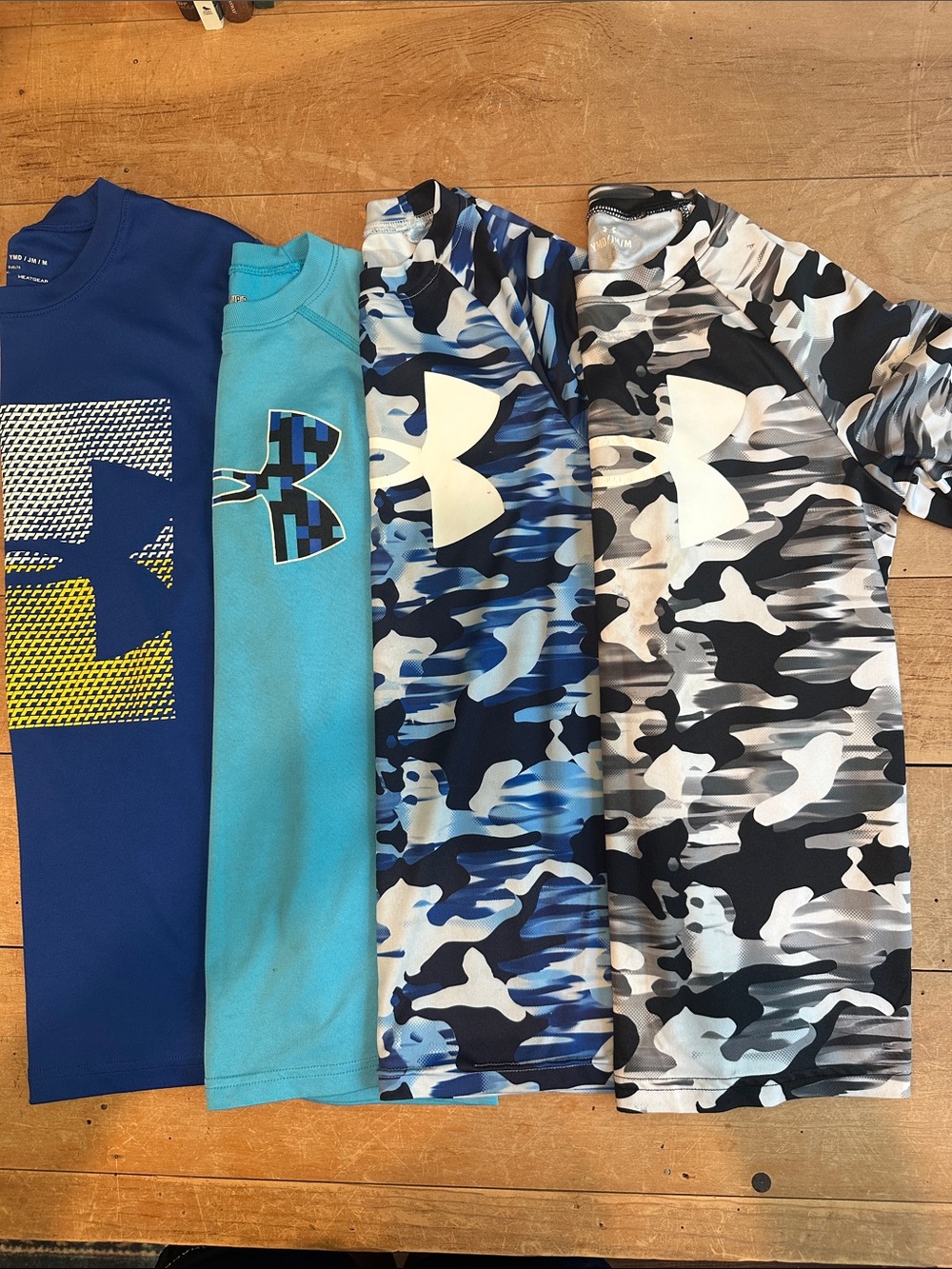 Under Armour Boys' Blue & Black Camo Performance Tees - 4 Pack